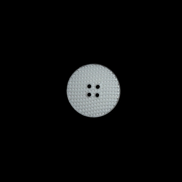 Italian Ivory Textural Nylon Sprayed Button - 18L/11.5mm