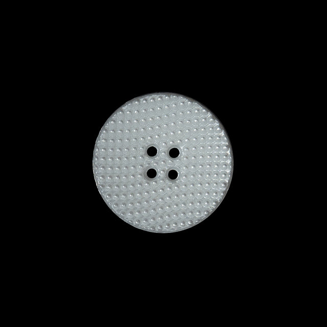 Italian Ivory Textural Nylon Sprayed Button - 28L/18mm