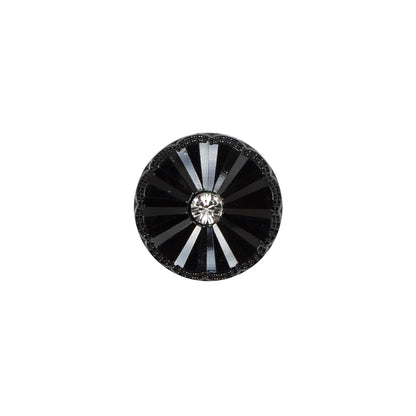 Italian White Floral Nylon Sprayed Button - 20L/12.5mm Detail