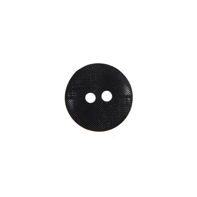 Italian Black 2-Hole Button - 20L/12mm