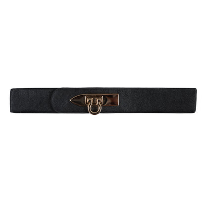 Italian Black and Gold Snap Closure - 6"