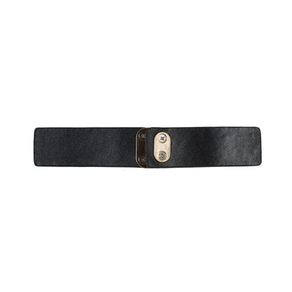 Italian Black and Gold Snap Closure - 5.5" Detail