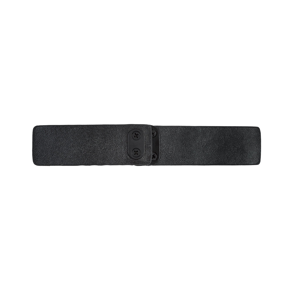 Italian Black on Black Snap Closure - 5.5 - Detail