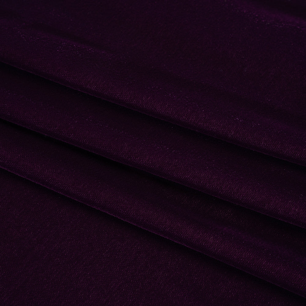 Polyester Micro Velvet - Plum - Folded