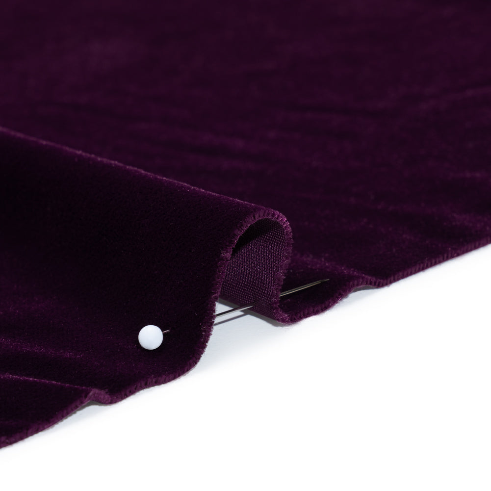 Polyester Micro Velvet - Plum - Detail