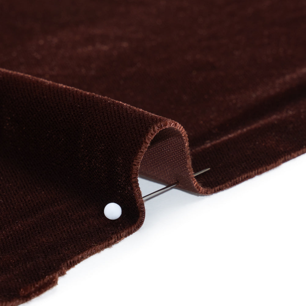 Polyester Micro Velvet - Brown - Detail
