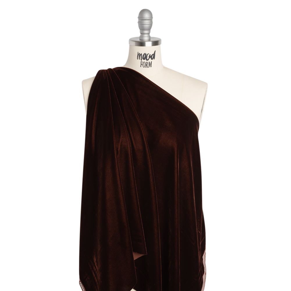 Polyester Micro Velvet - Brown - Drape