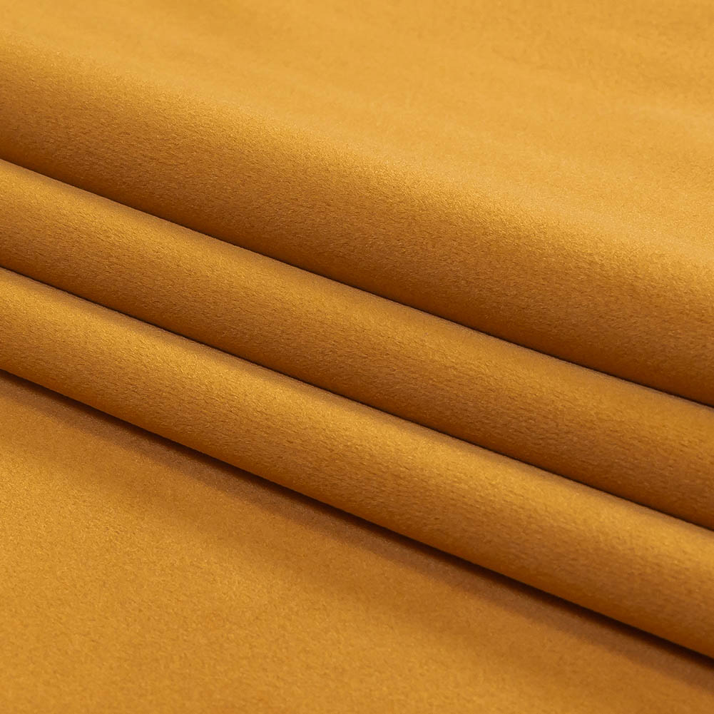 Honey Yellow Creamy Polyester Velvet - Folded