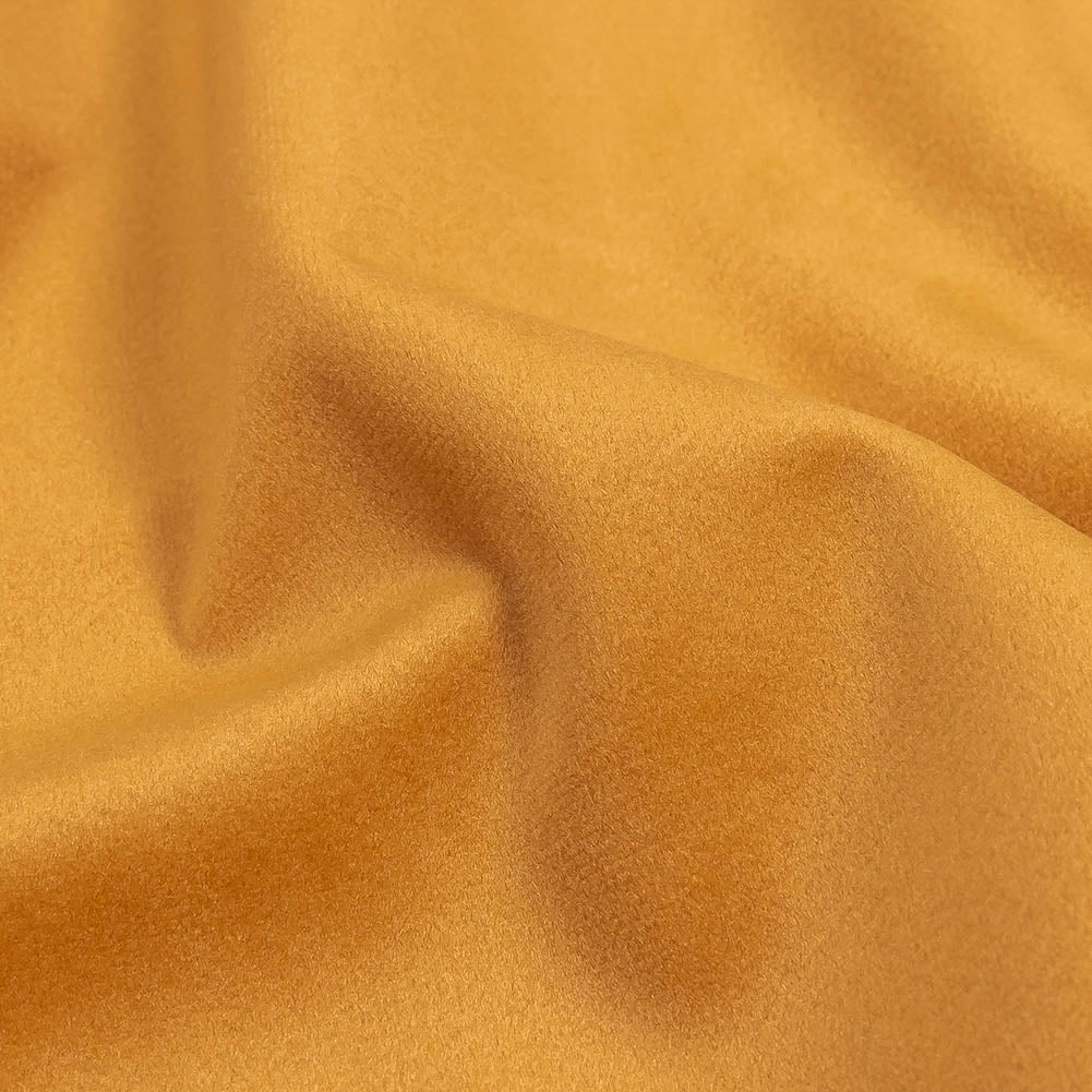 Honey Yellow Creamy Polyester Velvet - Detail