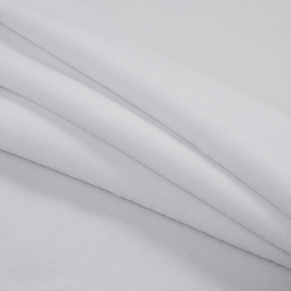 No-Pill Polyester Fleece - White - Shropshire Collection Detail