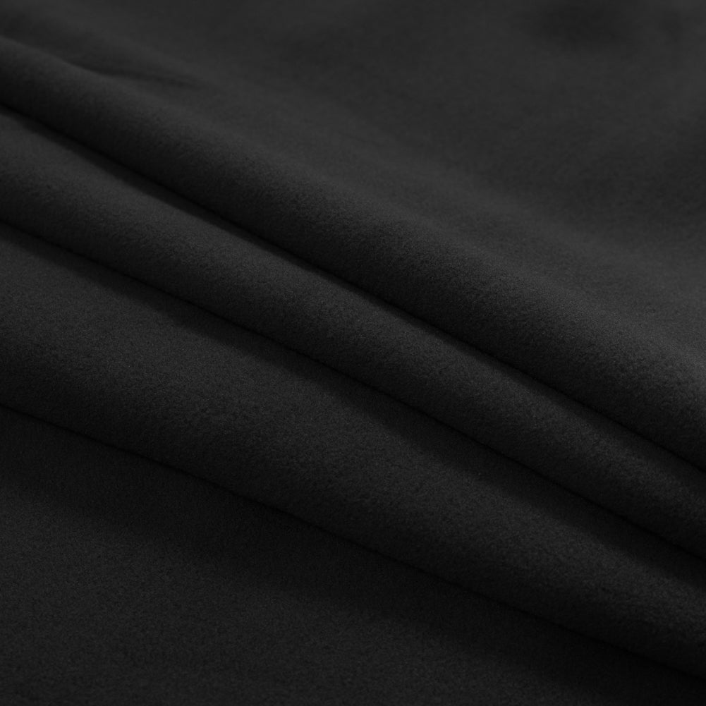 Black No Pill Polyester Fleece - Detail