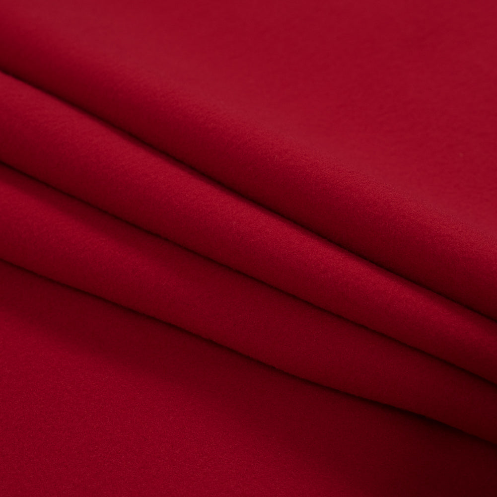 No-Pill Polyester Fleece - Red Molten - Shropshire Collection Detail