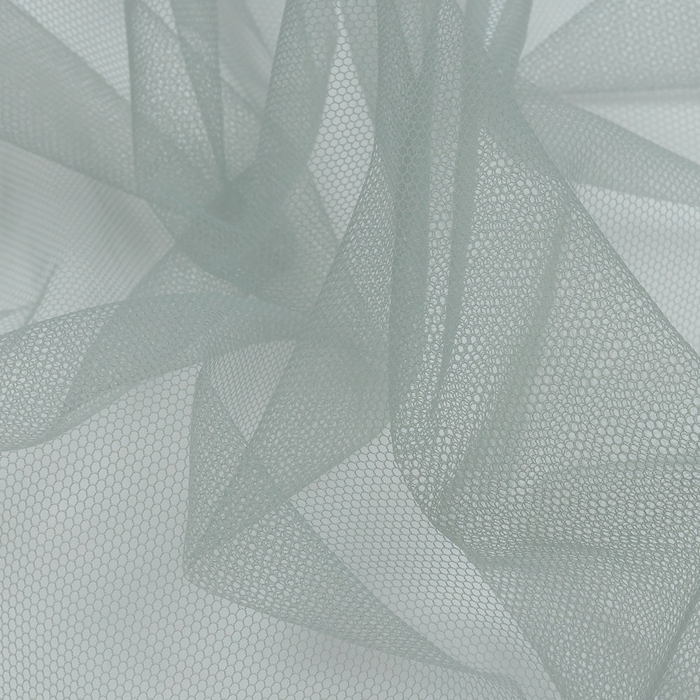 Leonardo Gray Blue Soft Nylon Tulle - Folded