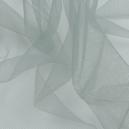 Leonardo Gray Blue Soft Nylon Tulle - Folded