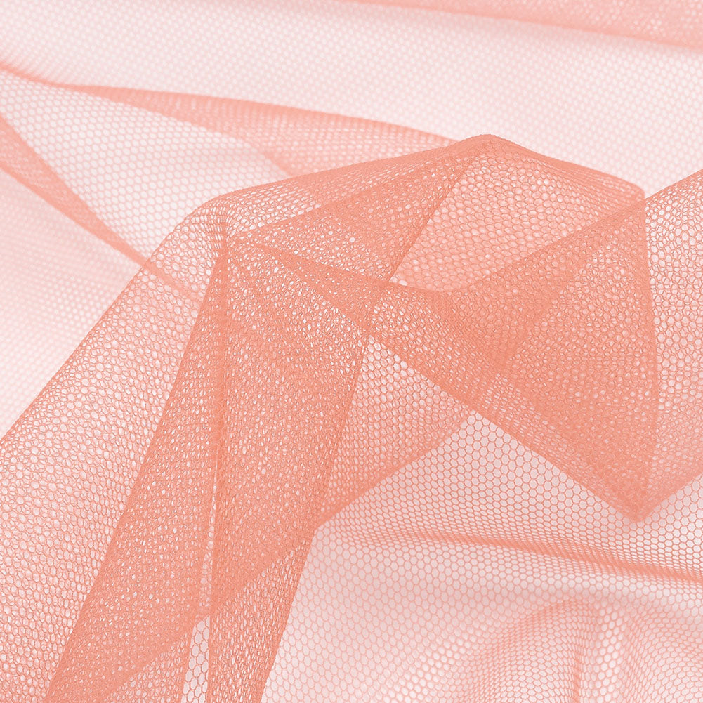 Soft Nylon Tulle - Bright Coral - Leonardo Collection Folded