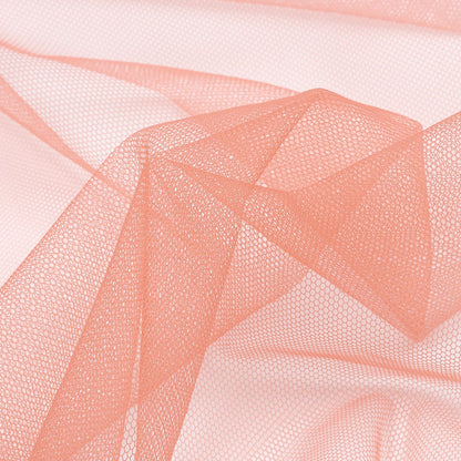 Soft Nylon Tulle - Bright Coral - Leonardo Collection Folded