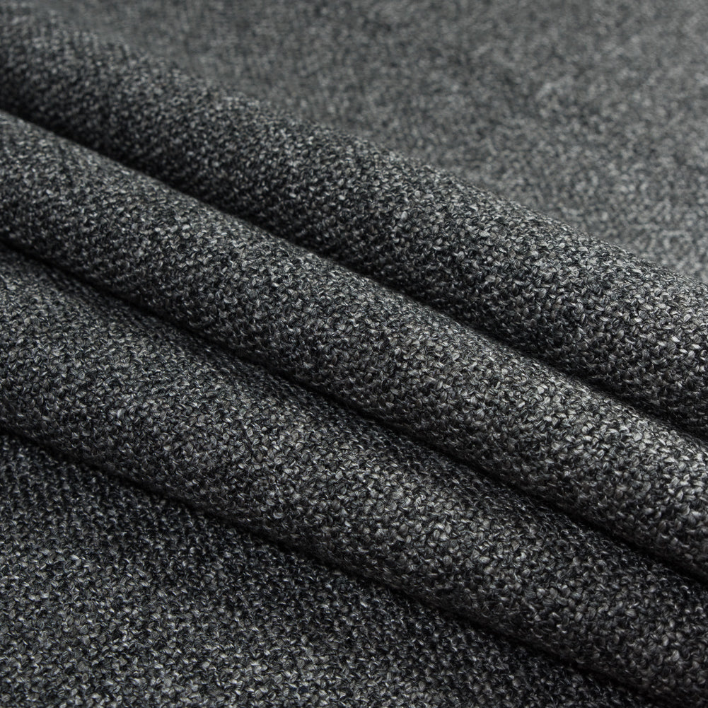 Charcoal Upholstery Tweed - Folded