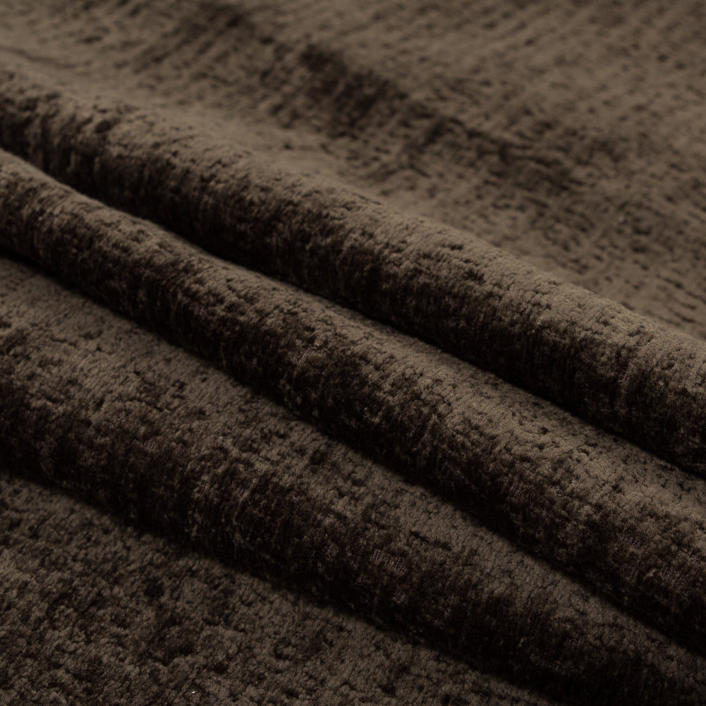 Chocolate Home Decor Chenille Folded