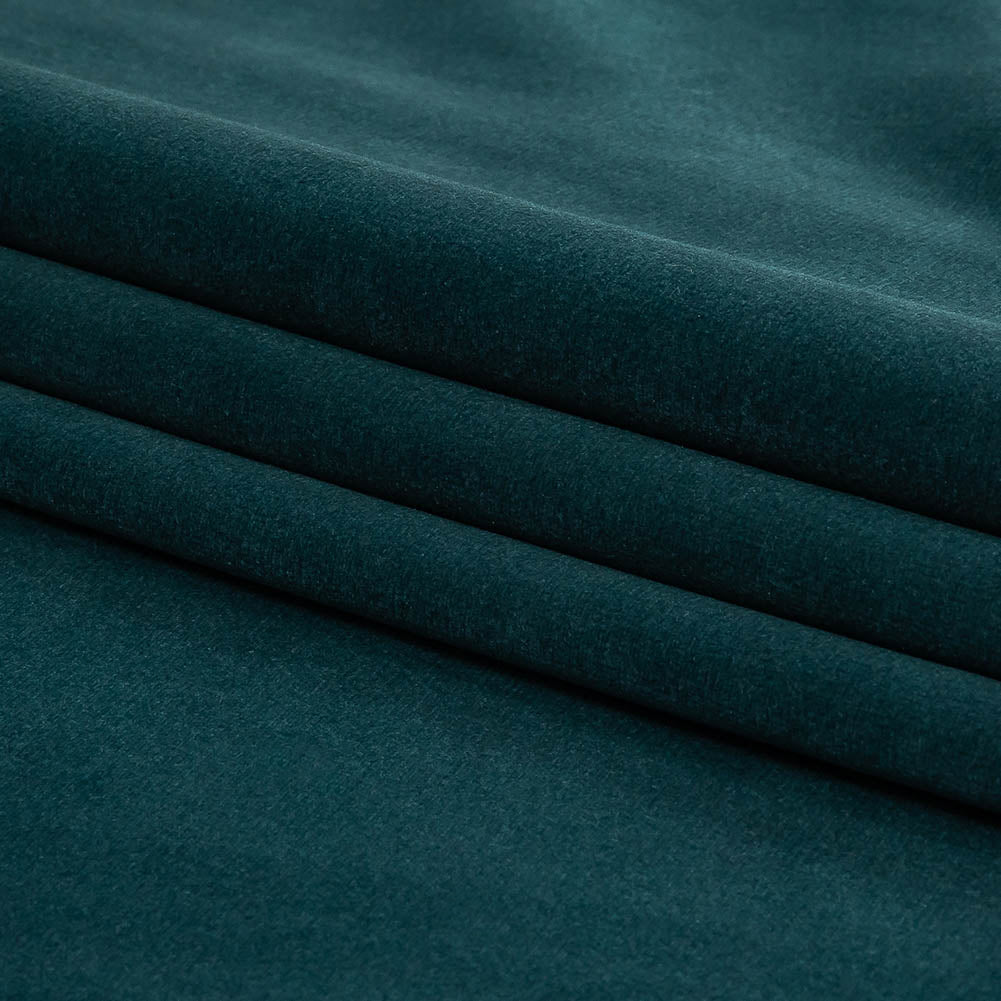 Dusk Blue Creamy Polyester Velvet - Folded