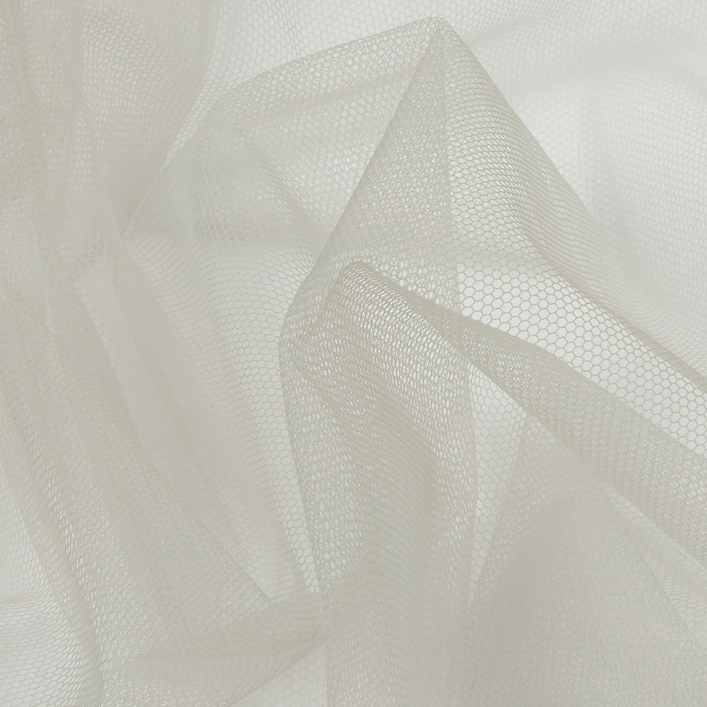 Gray Leonardo Soft Nylon Tulle - Folded