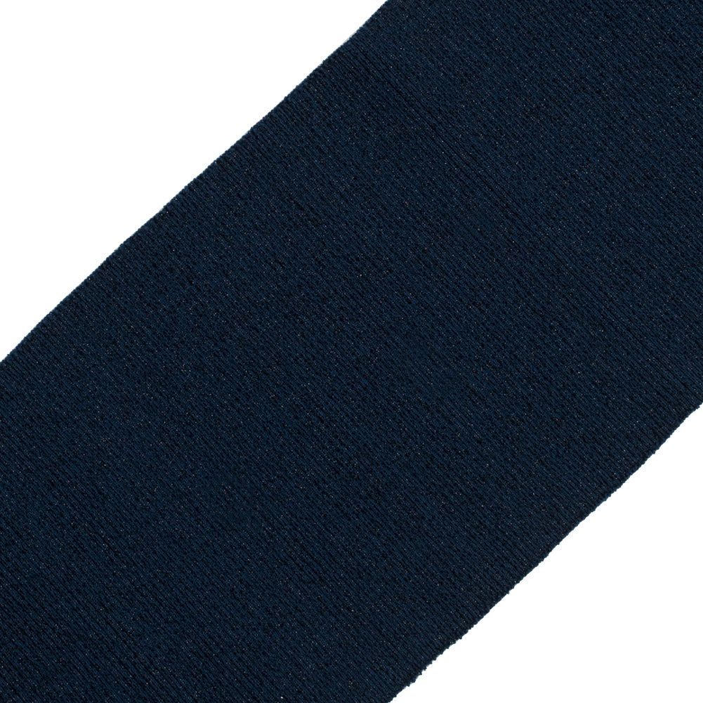 Navy Sparkle Rib Knit Trim - 7 x 29 - Detail