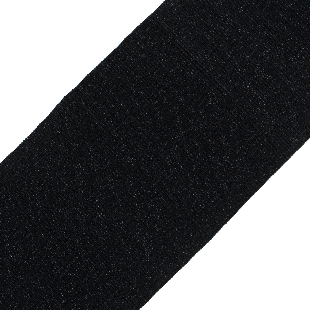 Black Sparkle Rib Knit Trim - 7 x 29 - Detail