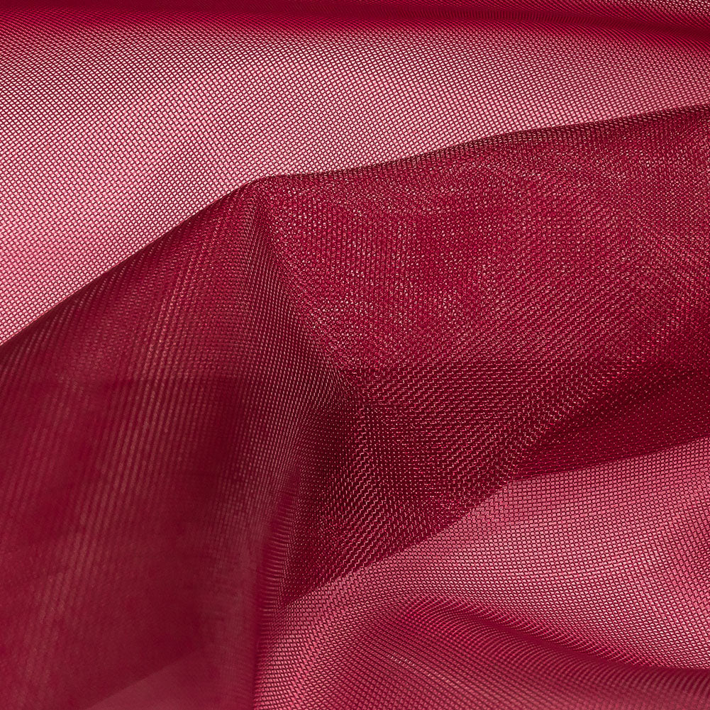 Stiff Polyester Organdy - Wine - Rhiannon Collection Folded