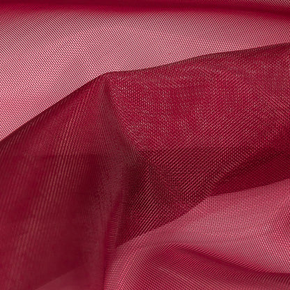 Stiff Polyester Organdy - Wine - Rhiannon Collection Folded