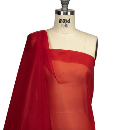 Stiff Polyester Organdy - Red - Rhiannon Collection Detail
