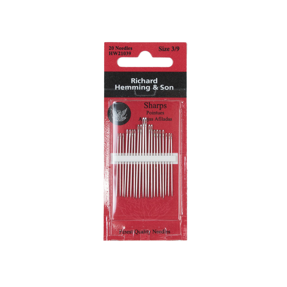 Richard Hemming &amp; Son Sharps - Size 3/9 - 20 Count - Detail