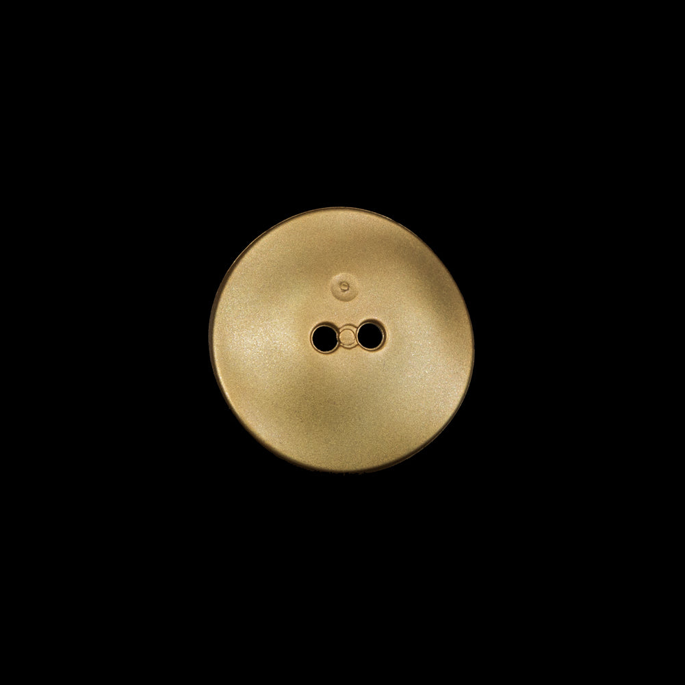 Matte Metallic Gold Square Concaving 2-Hole Button - 24L/15mm - Detail