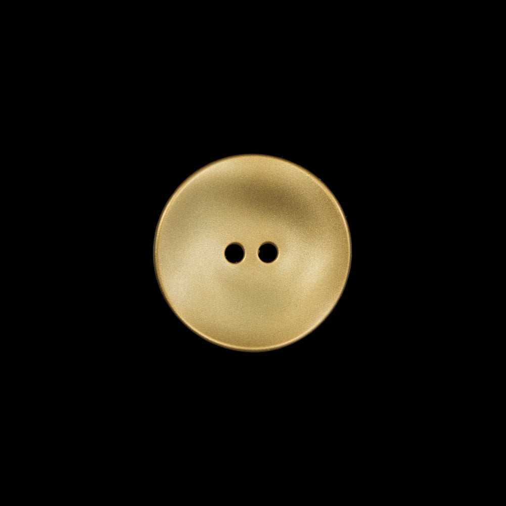 Matte Metallic Gold Square Concaving 2-Hole Button - 24L/15mm
