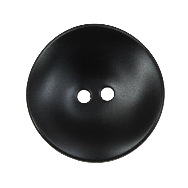 Matte Black Square Concaving 2-Hole Button - 44L/28mm