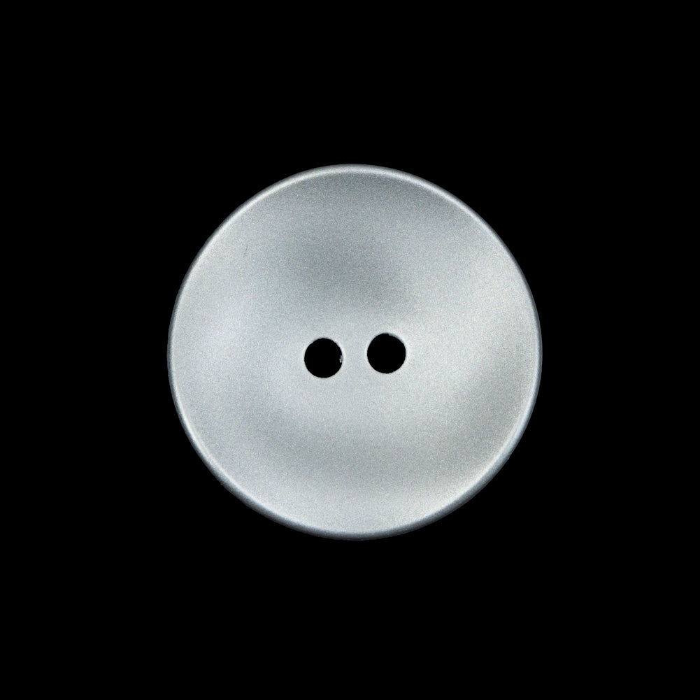 Matte Metallic Silver Square Concaving 2-Hole Button - 36L/23mm