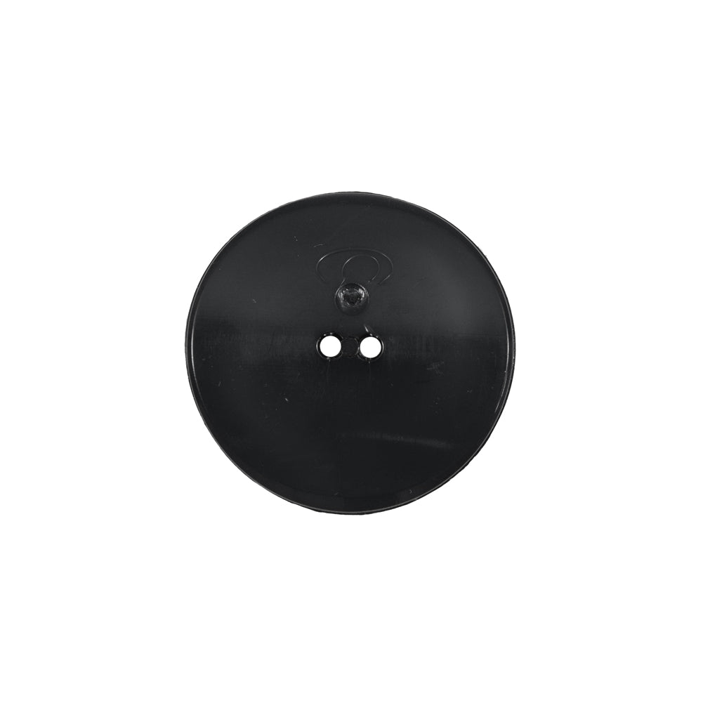 Italian Black Concaved Plastic 2-Hole - 32L/20mm Detail