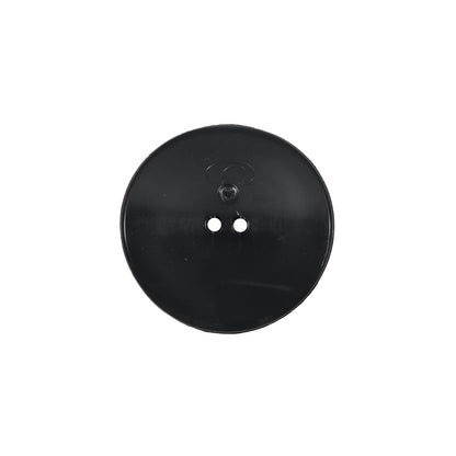 Italian Black Concaved Plastic 2-Hole - 32L/20mm Detail