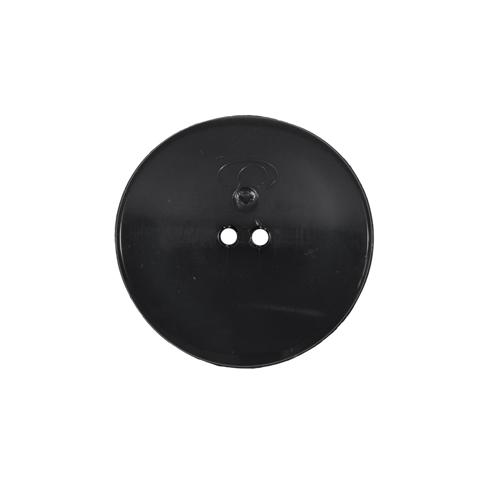 Italian Black Concaved Plastic 2-Hole - 36L/23mm Detail