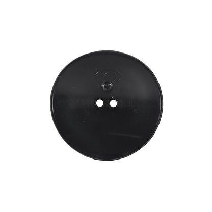 Italian Black Concaved Plastic 2-Hole - 36L/23mm Detail