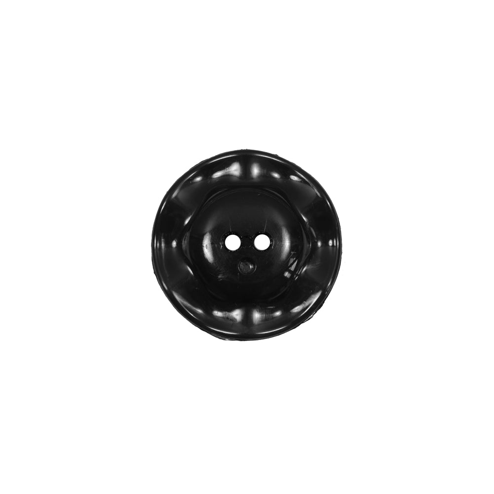 Italian Black Wavy Plastic 2-Hole - 24L/15mm Detail