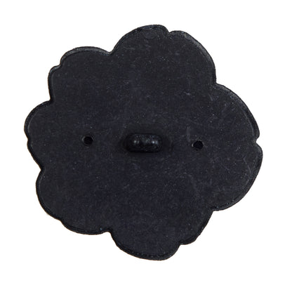 Italian Navy Flower Shank Back Button - 54L/34mm - Detail