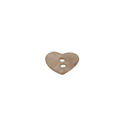 Italian Iridescent Heart-Shaped Shell Button - 18L/11.5mm - Folded