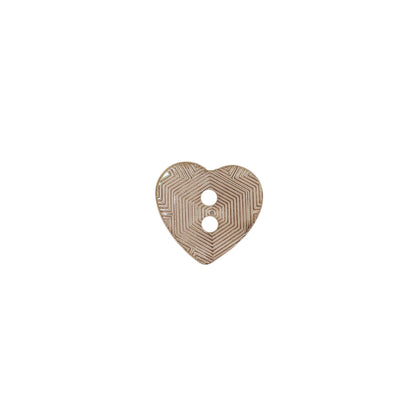 Italian Iridescent Heart-Shaped Shell Button - 18L/11.5mm