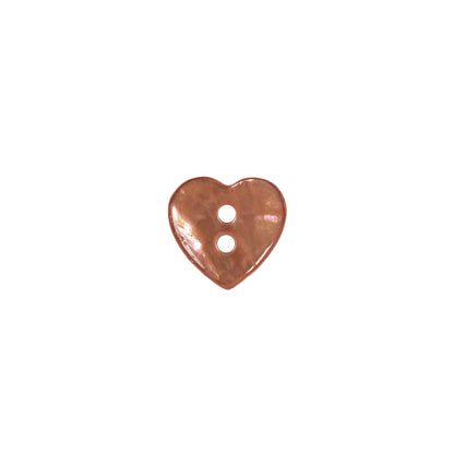 Italian Pink Heart-Shaped Shell Button - 18L/11.5mm Detail