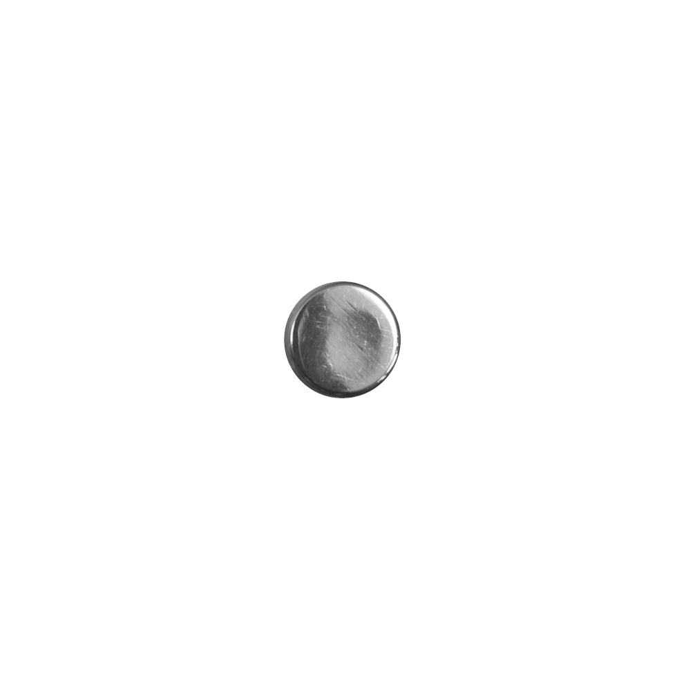Italian Silver Metal Shank Back Button - 12L/6mm