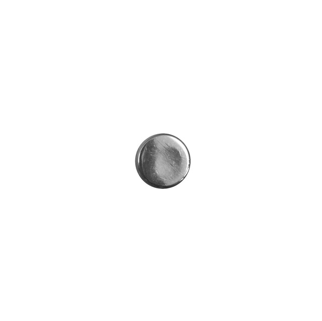 Italian Silver Metal Shank Back Button - 12L/6mm