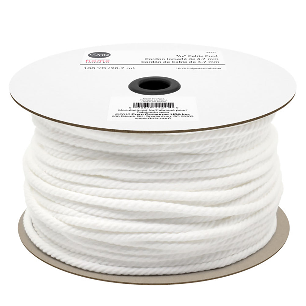 Dritz Home 3/16" Cable Cord - White - 108yds