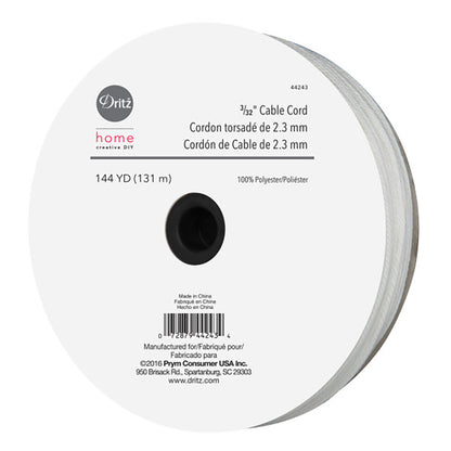 Dritz Home 3/32" Cable Cord - White - 144yds