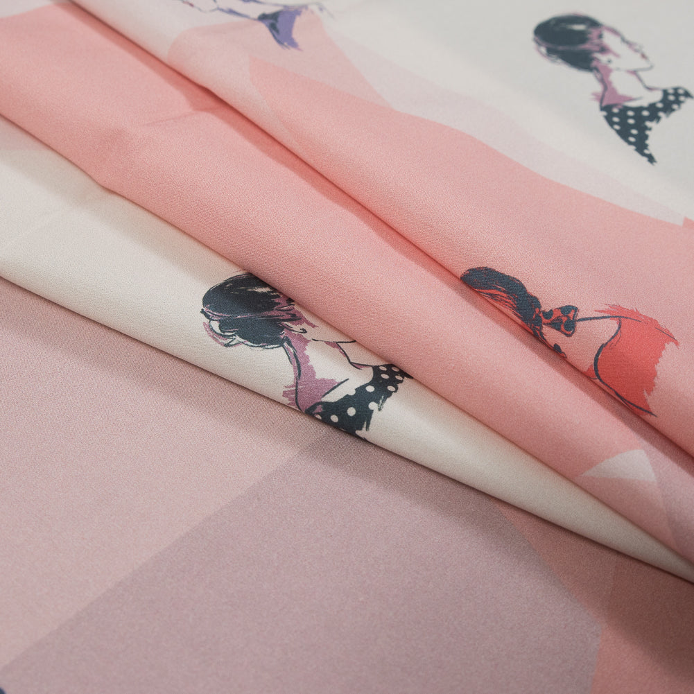 Mood Exclusive Les Femmes en PoisPink Cotton Poplin - Detail