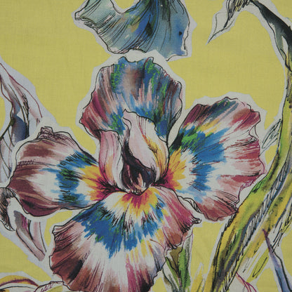 Cotton Poplin - Vibrant Yellow Floral - Creativite Epanouie Print - Mood Exclusive Avenable Collection Full