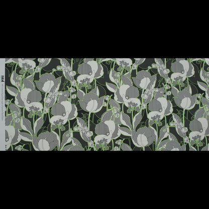Mood Exclusive Fleurs en Vert Cotton Poplin - Folded